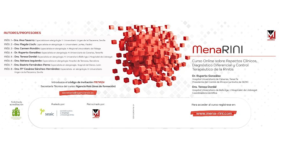 Curso online sobre aspectos clínicos, diagnóstico diferencial y control terapeutico de la rinitis